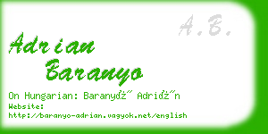 adrian baranyo business card